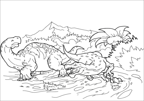 Velociraptor Hunts Coloring Page